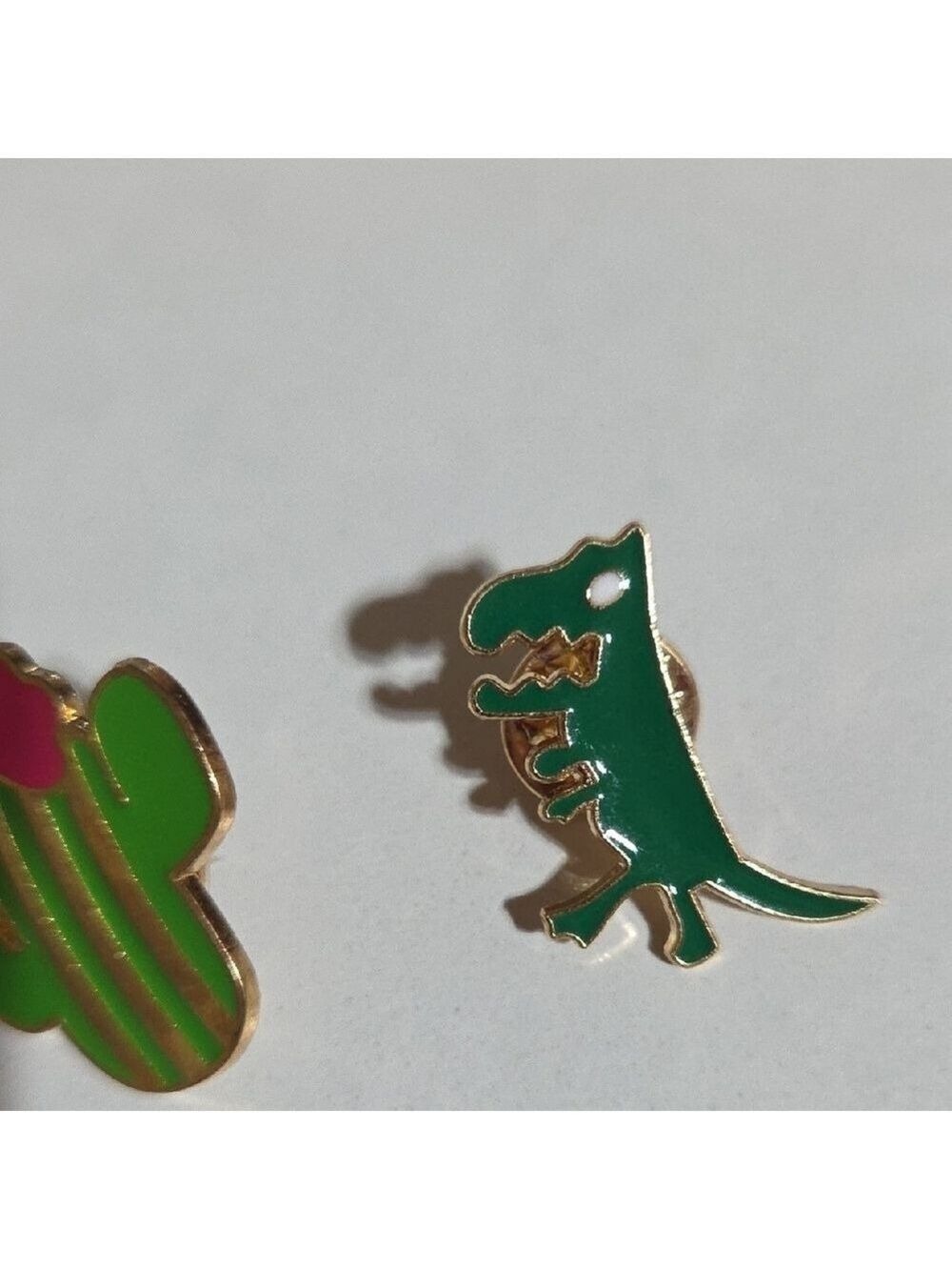 Cactus Dinosaur Enamel Pins Kids - Picture 3 of 5